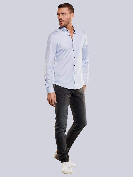 emilio adani Herren Funktionshemd langarm Blau 35111