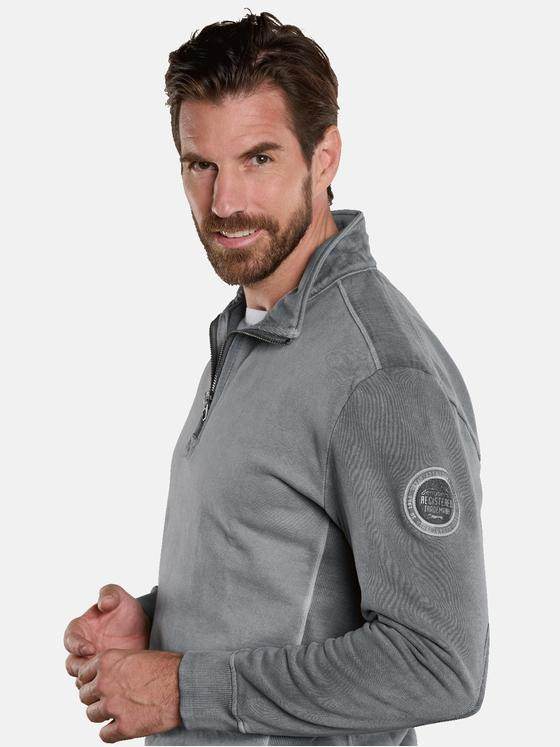 engbers Herren Sweatshirt mit Stehkragen Grau 34142