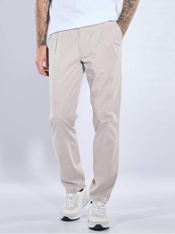 emilio adani Herren Modische Chino mit Bundfalten Beige 40120