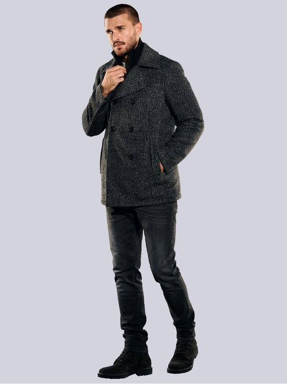emilio adani Herren Mantel regular Grau 35517