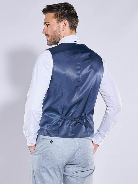 emilio adani Herren Anzug-Weste slim fit Blau 38444