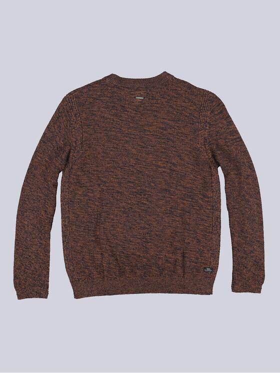 engbers Herren Pullover meliert Dunkelorange 33713