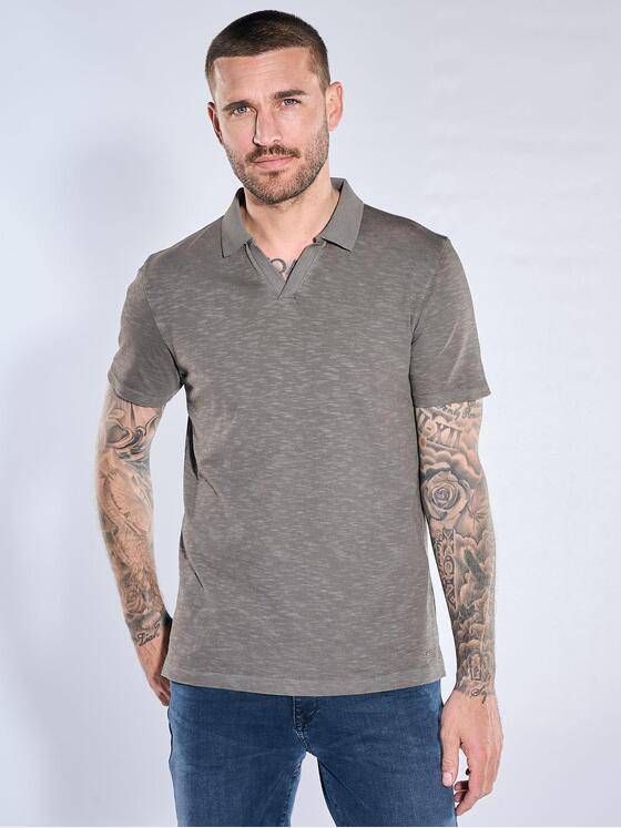 emilio adani Herren Poloshirt Dunkelbraun 40791