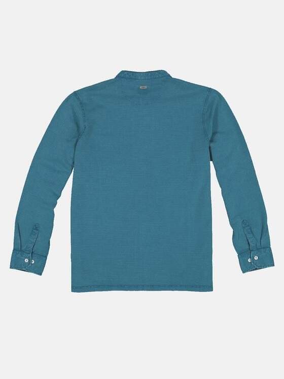 engbers Herren Henley-Shirt mit feiner Struktur Türkis 32784