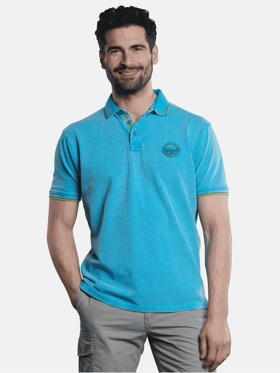 engbers Herren Poloshirt sportiv Blautuerkis 31657