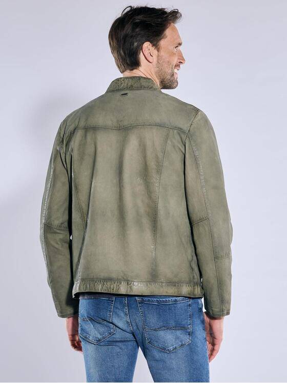 engbers Herren Lederjacke Khaki 38406