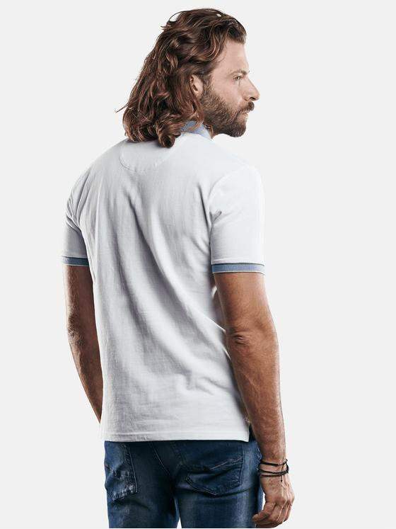 emilio adani Herren Detailverliebtes Poloshirt Weiß 29246