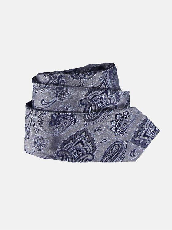 engbers Herren Krawatte mit Paisley Muster Silbergrau 31356