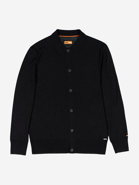 emilio adani Herren Strickjacke uni Schwarz 37399