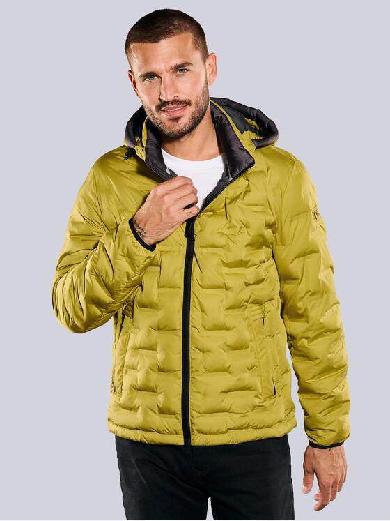 emilio adani Herren Steppjacke mit abnehmbarer Kapuze Gelb 35198