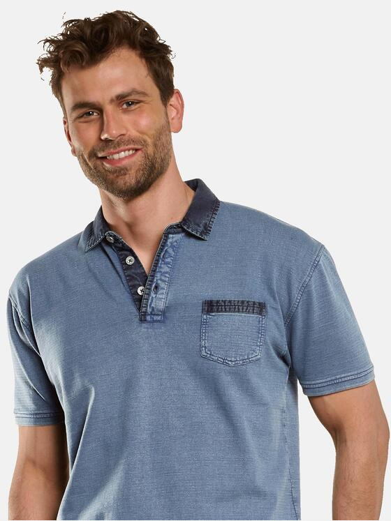 engbers Herren Polo-Shirt strukturiert Saphirblau 33143
