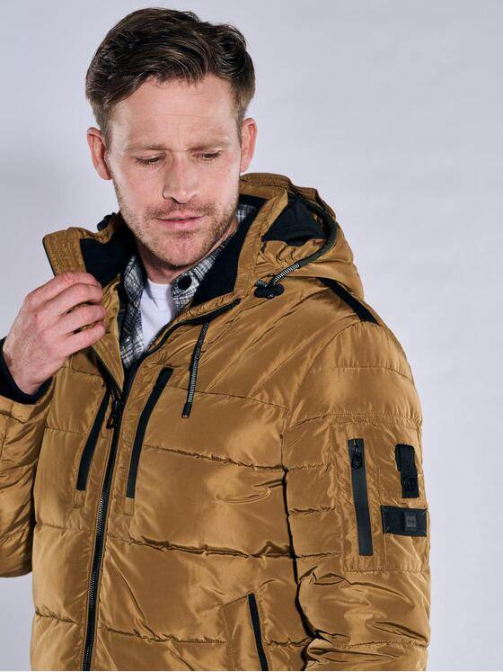 engbers Herren Steppjacke mit abnehmbarer Kapuze Safrangelb 37456