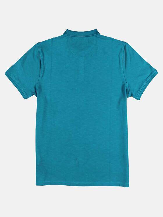 ENGBERS GERMANY Herren softes Poloshirt aus Baumwoll-Modal-Mix Cyangrün 29838