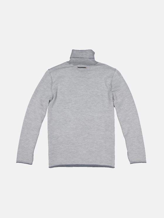 emilio adani Herren Pullover aus Merinowolle Grau 33845