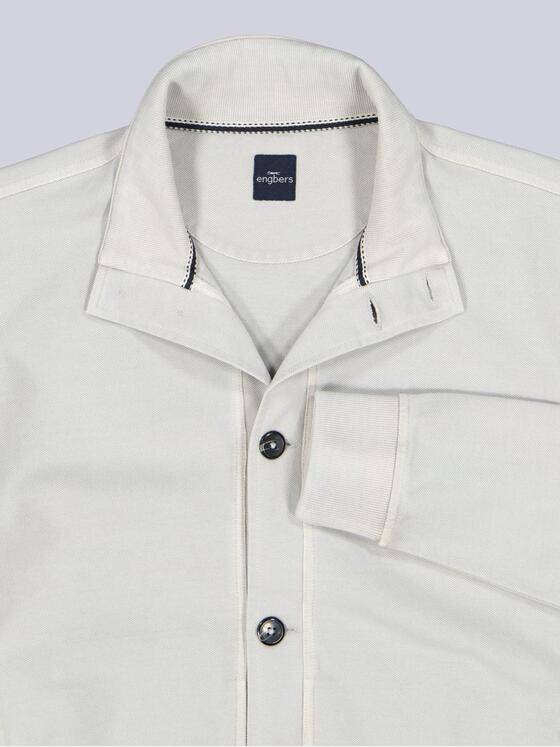 engbers Herren Sweatjacke mit Knopfleiste Silbergrau 38448