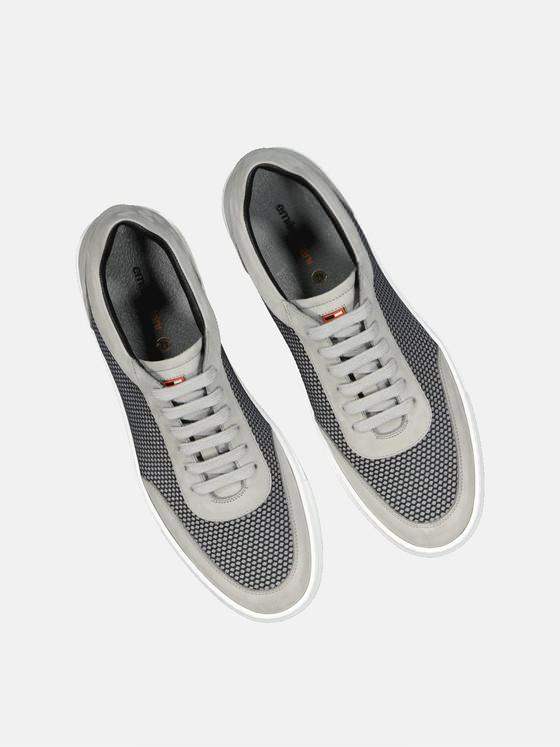 emilio adani Herren Sneaker mit Materialmix Grau 32660