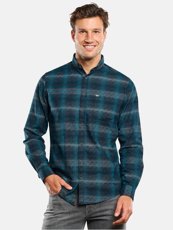 engbers Herren Karohemd Petrolgruen 33656