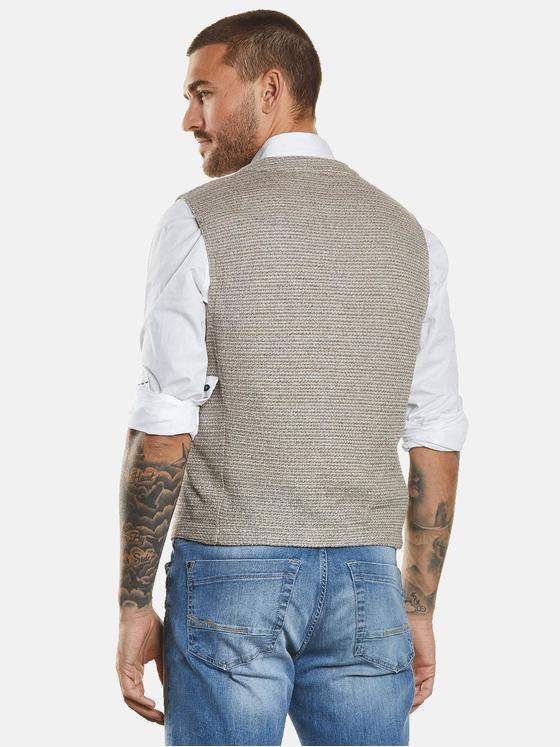emilio adani Herren Sakko-Weste strukturiert Beige 34322