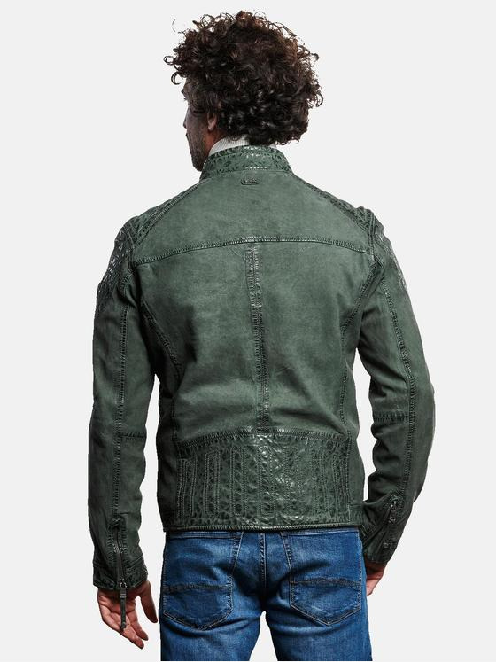 engbers Herren Lederjacke Nubuk Dunkelgruen 32592