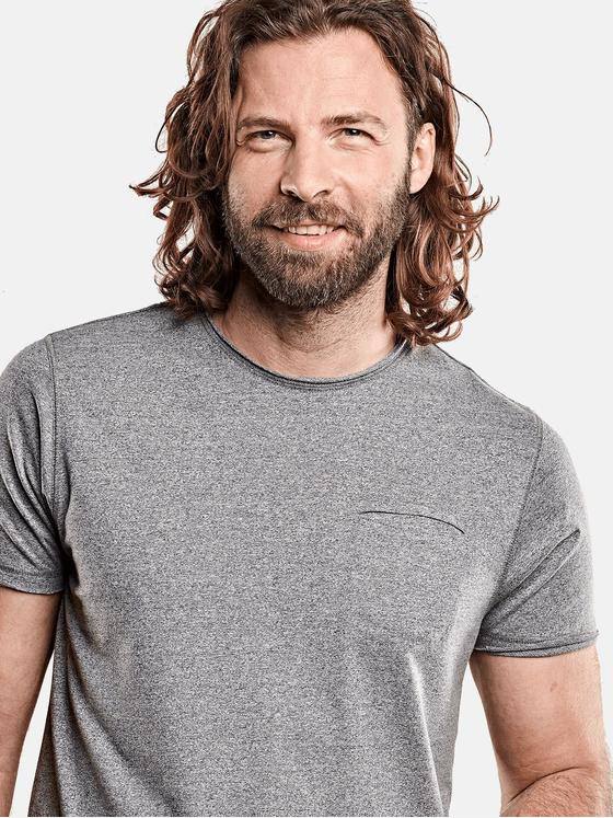 emilio adani Herren Rundhals T-Shirt Grau 28006