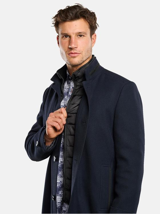 engbers Herren Mantel mit heraustrennbarem Inlet Saphirblau 33589