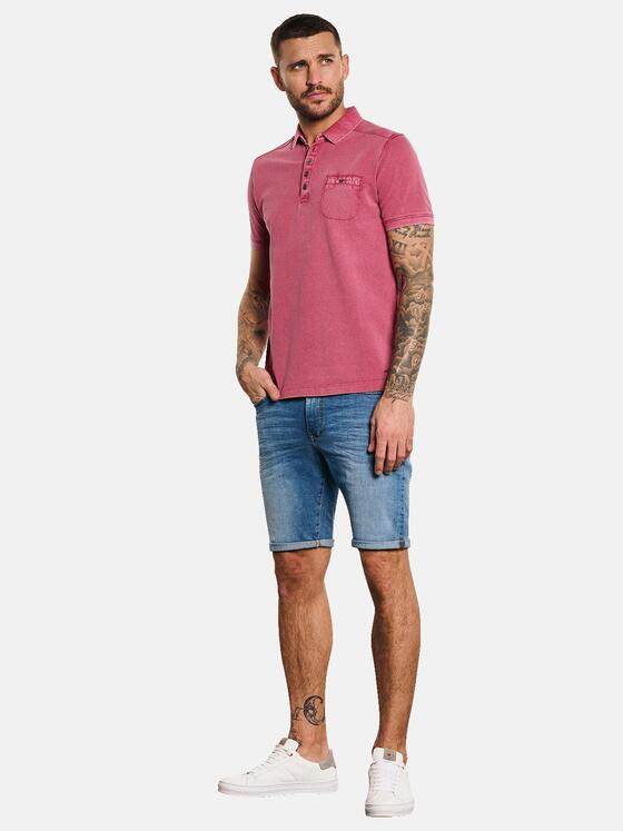 emilio adani Herren Polo-Shirt aus Piquègewebe Violett 32767