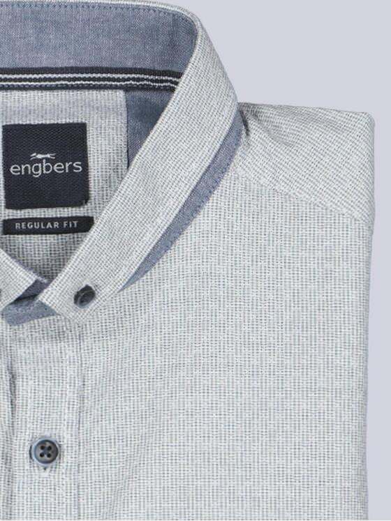 engbers Herren Langarm-Hemd strukturiert Hellblau 39434