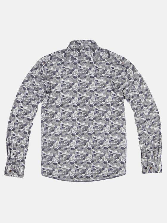 engbers Herren Langarm-Hemd mit floralem Print Oliv 32388