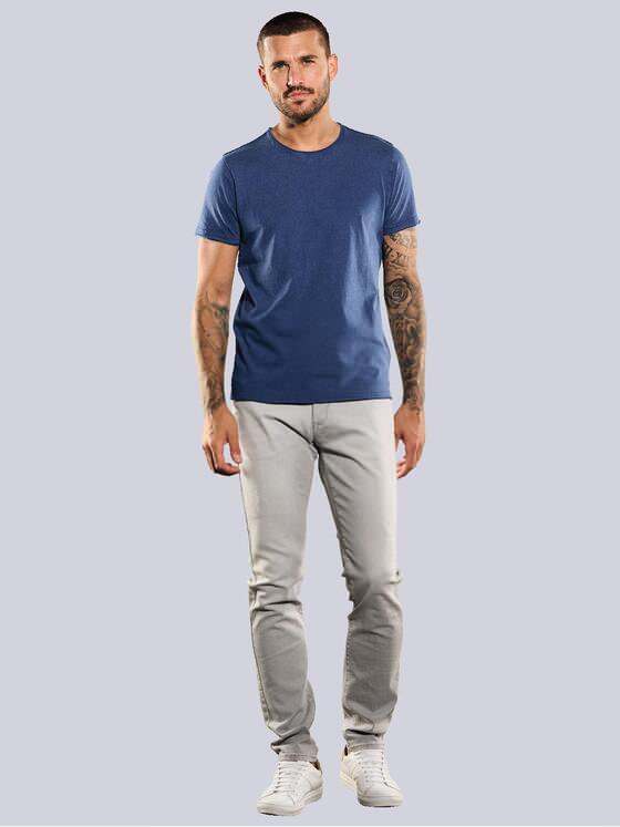 emilio adani Herren T-Shirt uni Blau 35350