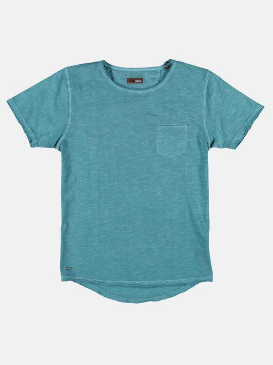emilio adani Herren Rundhals T-Shirt Türkis 26486
