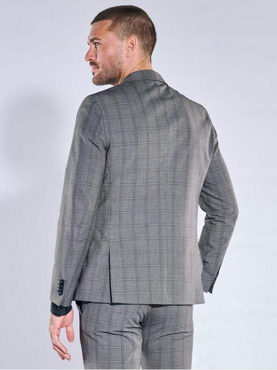 emilio adani Herren Anzugsakko slim fit Dunkelgrau 39817