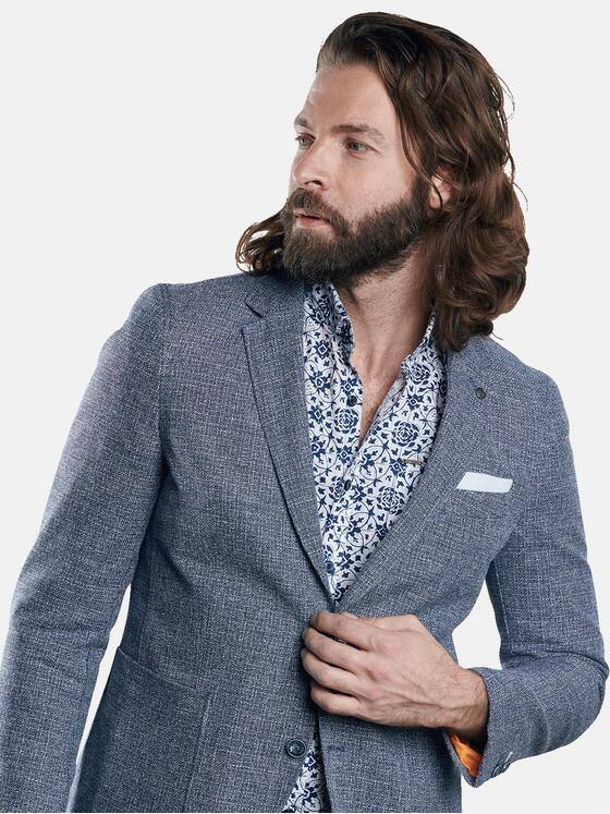 emilio adani Herren Freizeit-Sakko slim fit Blau 29613