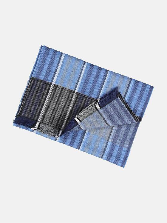 engbers Herren Schal gemustert Mittelblau 32118
