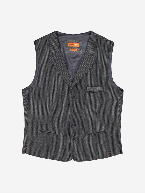 emilio adani Herren Sakko-Weste slim fit Grau 37567