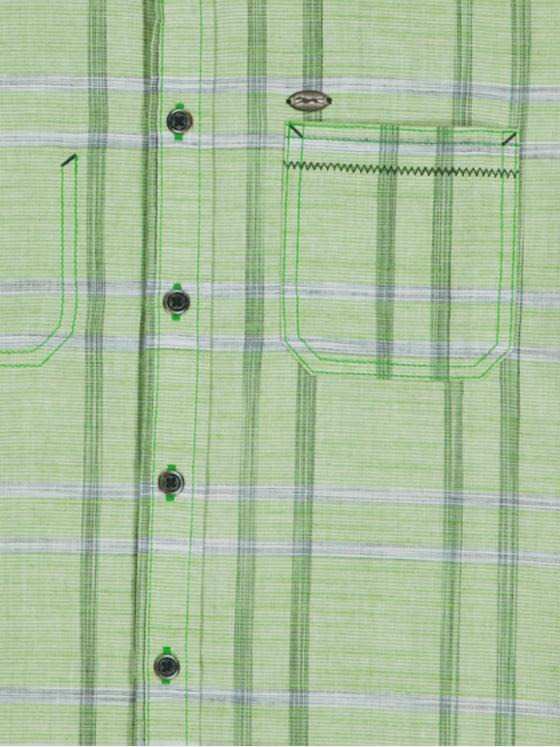 engbers Herren Kurzarm-Hemd kariert Gruen 32215