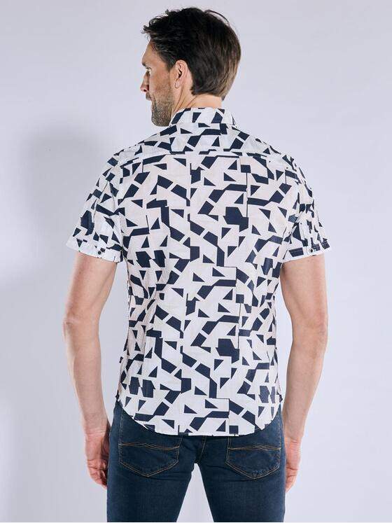 engbers Herren Kurzarm-Hemd aus Seersucker Saphirblau 38572