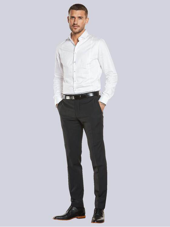 emilio adani Herren Anzughose slim fit Schwarz 34916