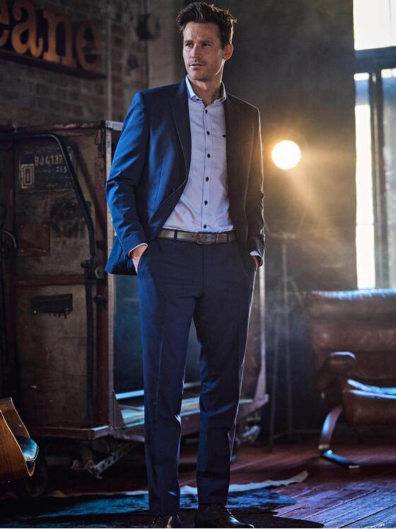 engbers Herren Anzug-Sakko slim fit Saphirblau 38127