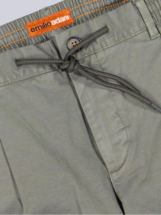 emilio adani Herren Bermuda Chino mit Tunnelzug Khaki 40738