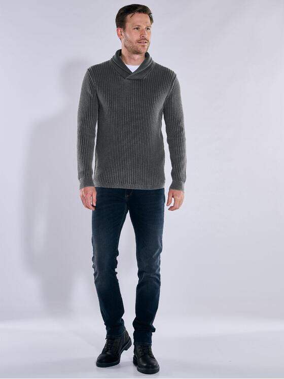 engbers Herren Pullover mit Schalkragen Grau 37962