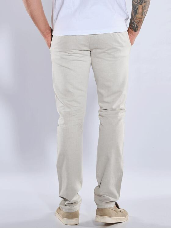 emilio adani Herren Chino mit Tunnelzug Weiß 36671
