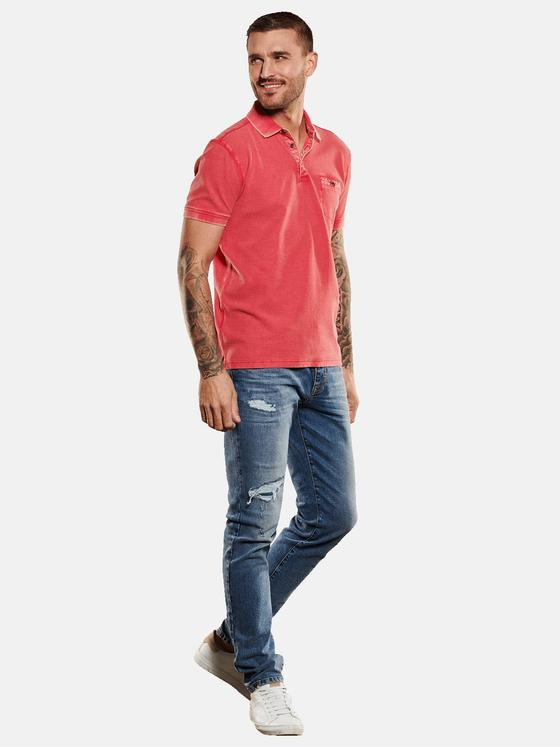emilio adani Herren Polo-Shirt uni Violett 35107