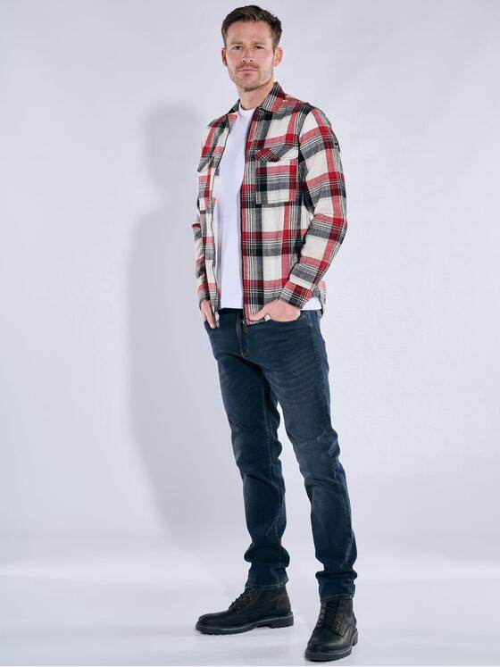 engbers Herren Overshirt kariert Rot 38229