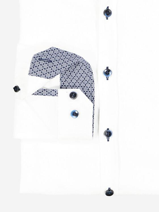 ENGBERS GERMANY Herren Langarm-Hemd dezent glänzend Reinweiss 36713