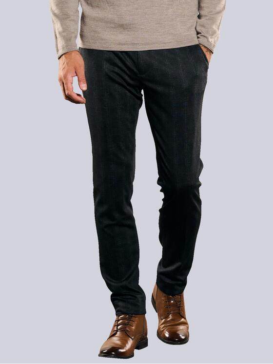 emilio adani Herren Anzug-Hose gemustert Grau 35387