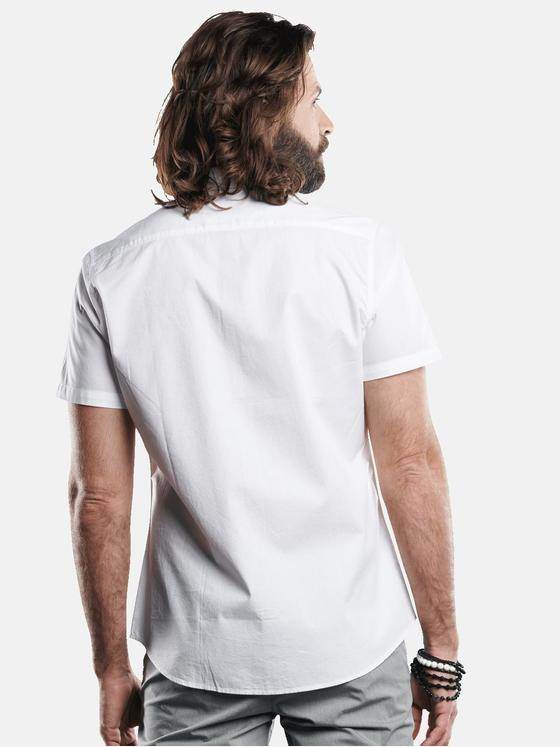 emilio adani Herren Hemd mit smarten Kontrastdetails Weiß 29501