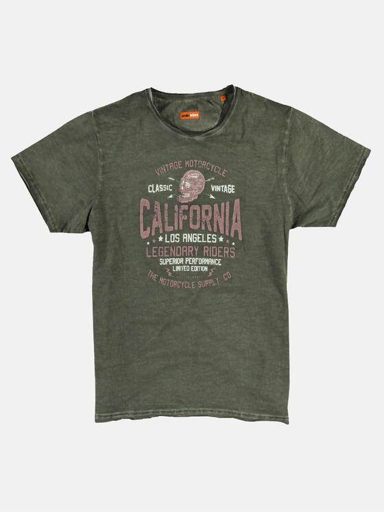 emilio adani Herren Rundhals T-Shirt Grün 24357