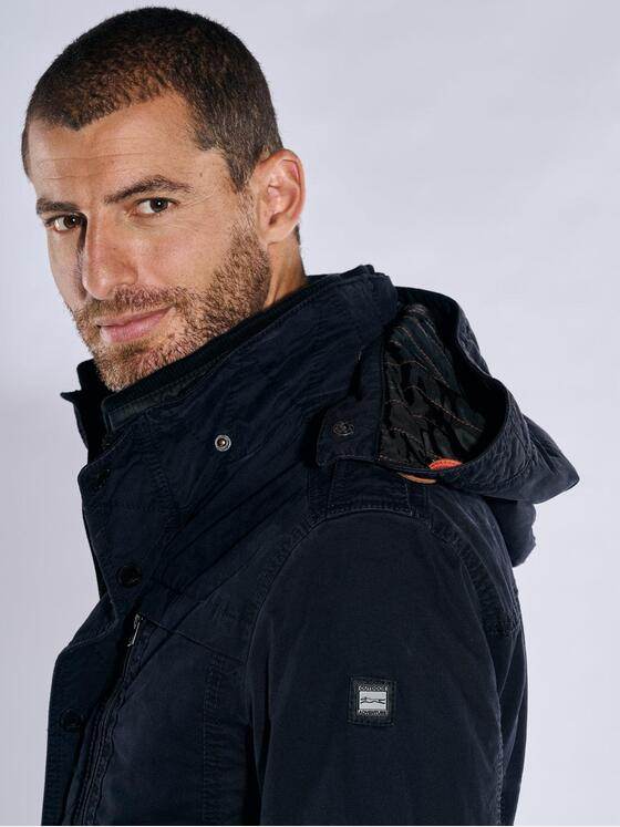 engbers Herren Jacke mit abnehmbarer Kapuze Blau 37460