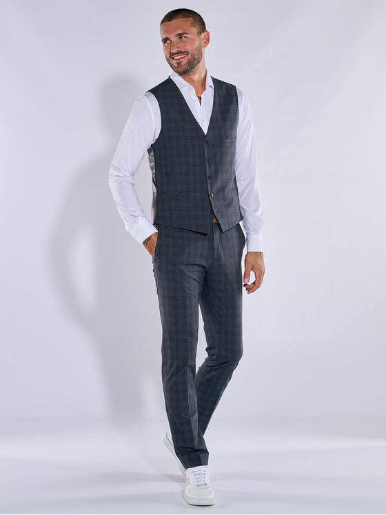 emilio adani Herren Sakko-Weste slim fit Blau 37654