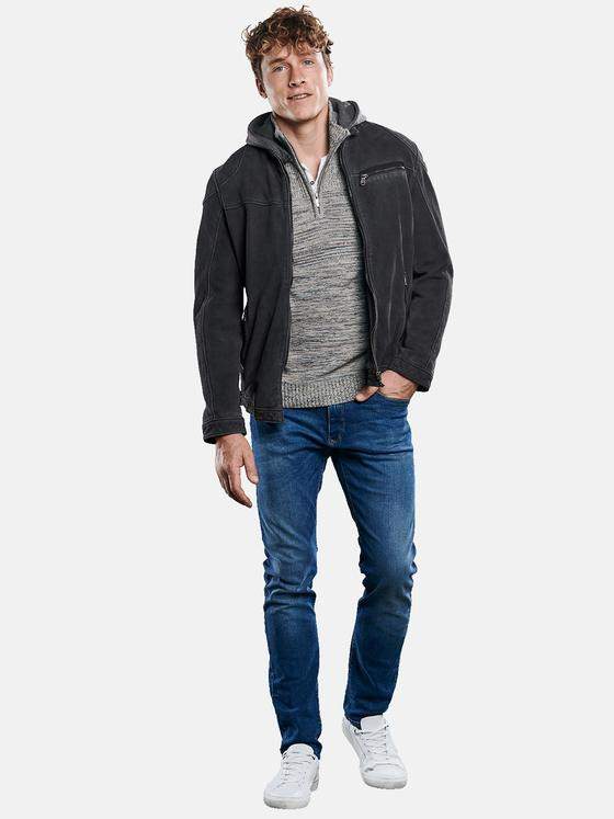 engbers Herren Lederjacke mit gewaschener Oberfläche Indigoblau 29999